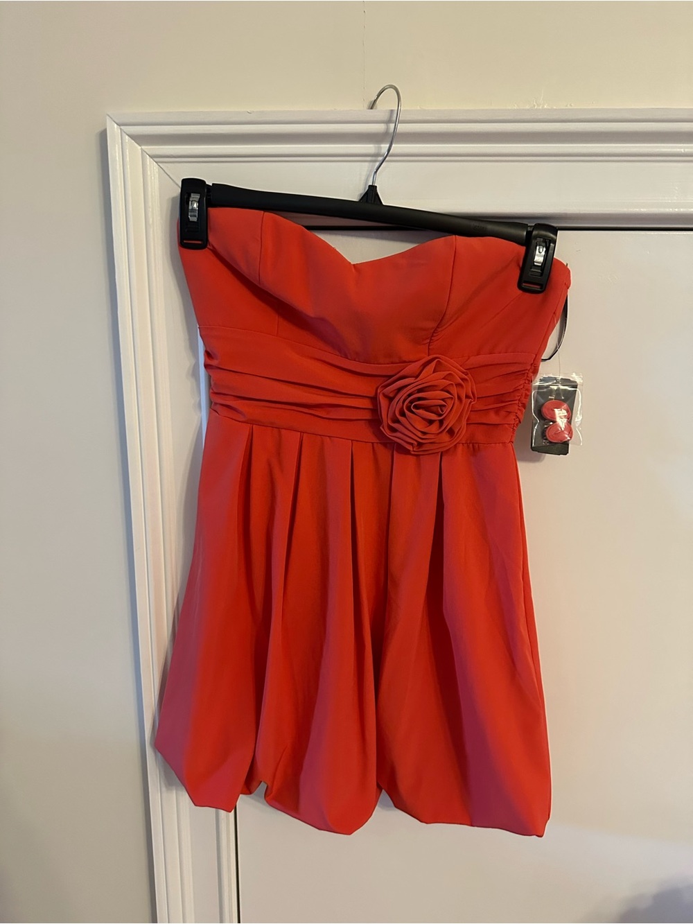 Forever 21 Coral Strapless Cocktail Dress